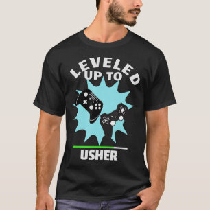 Usher Wedding Gift Funny Leveled Up Gamer T-Shirt