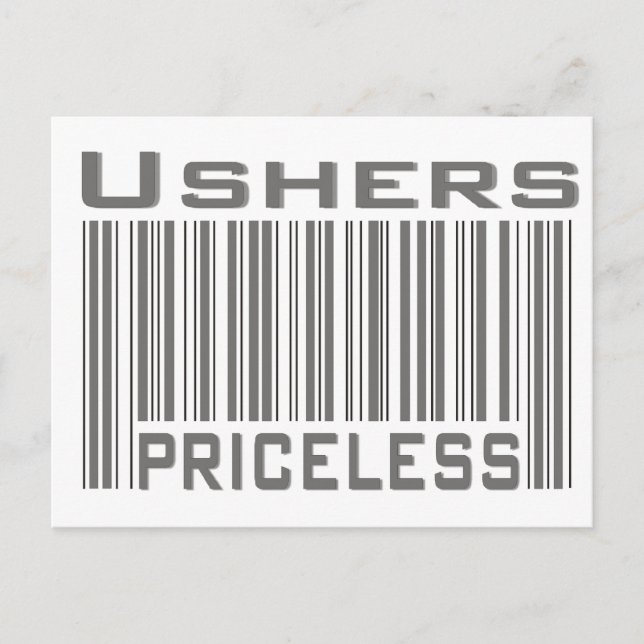 Ushers Priceless Postcard (Front)