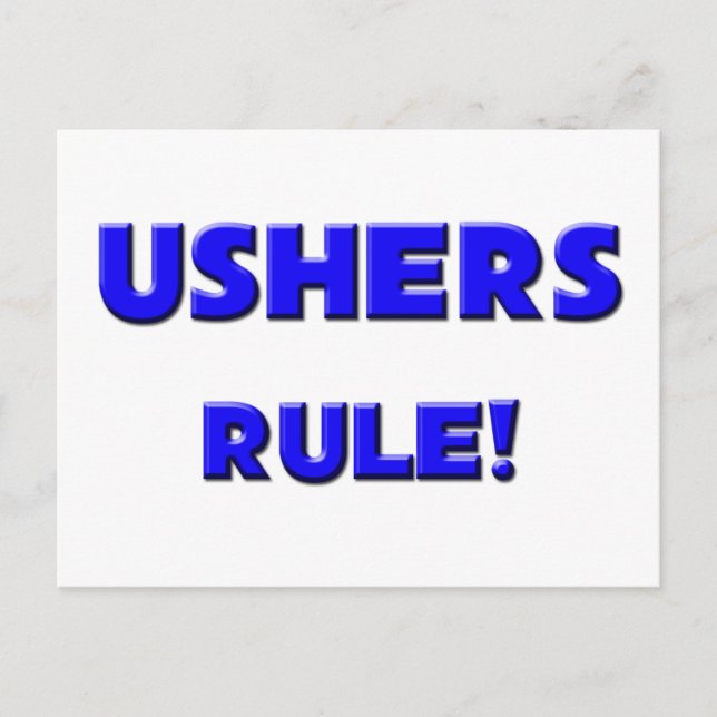 Ushers Rule! Postcard (Front)