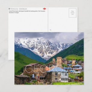 Ushguli, Georgia Travel Postcard