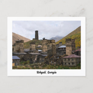Ushguli village in Svaneti, Georgia postcard