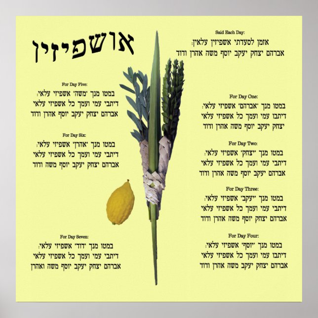 Ushpizin & Arba Minim (4 Species) Poster (Front)