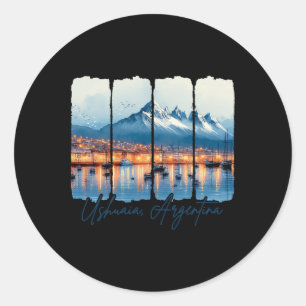Ushuaia Argentina Travel Trip Meet Me In Ushuaia V Classic Round Sticker