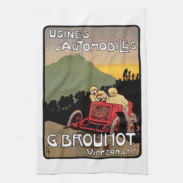 Usines d'Automobiles Tea Towel (Vertical)