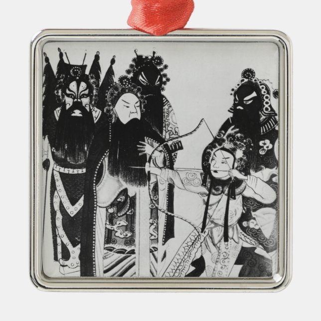 Using a bow at the gate of Yven Metal Tree Decoration (Front)