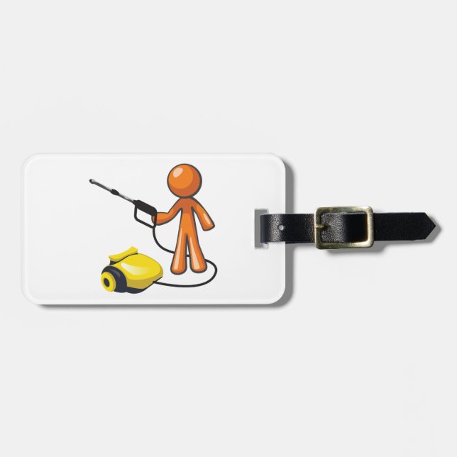 Using A Pressure Washer Luggage Tag (Front Horizontal)
