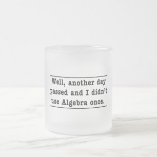 Using Algebra Frosted Glass Coffee Mug