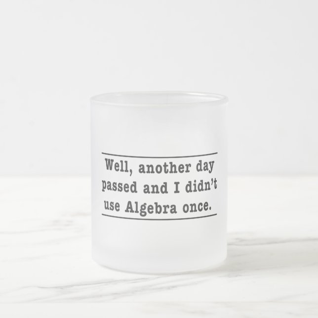 Using Algebra Frosted Glass Coffee Mug (Center)