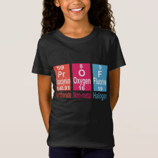 USING ELEMENTS ON THE PERIODIC TABLE TO SPELL PROF T-Shirt