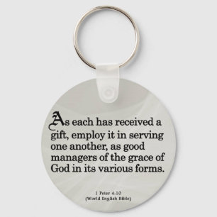Using Gifts from God 1 Peter 4:10 Key Ring