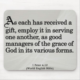 Using Gifts from God 1 Peter 4:10 Mouse Mat