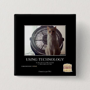 Using Technology 15 Cm Square Badge