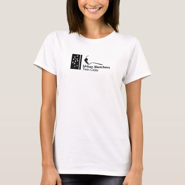 USK Twin Cities Black Logo Women's Basic T-Shirt (Front)