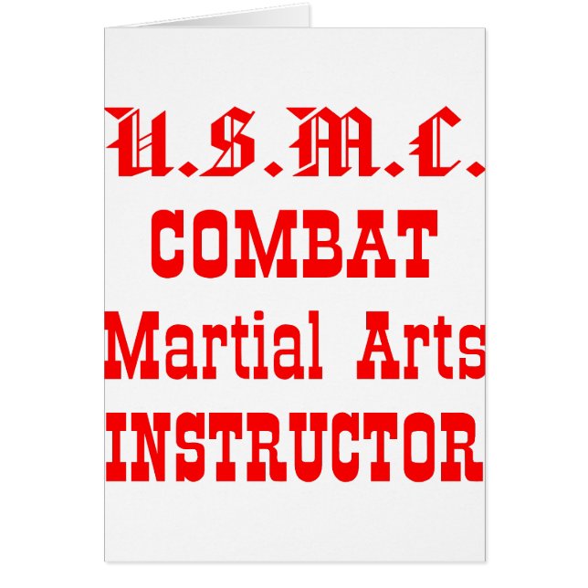 USMC Combat Martial Arts Instructor (Front)