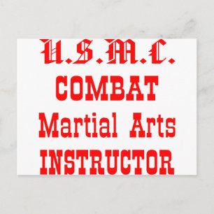 USMC Combat Martial Arts Instructor Postcard