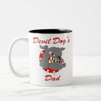 USMC Devil Dog's Dad Two-Tone Coffee Mug