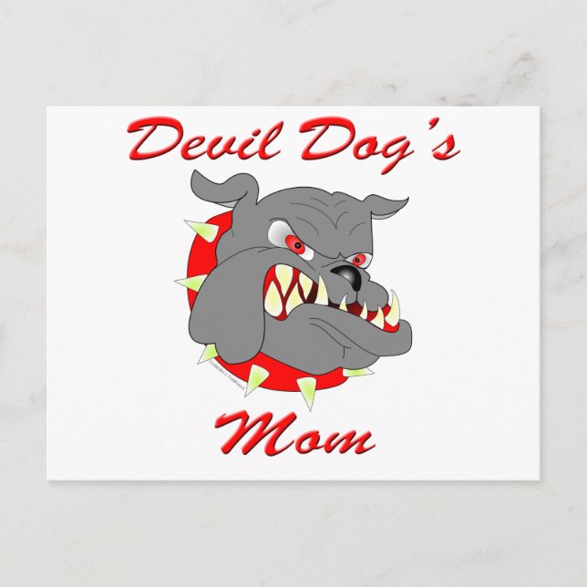 USMC Devil Dog's Mum Postcard (Front)