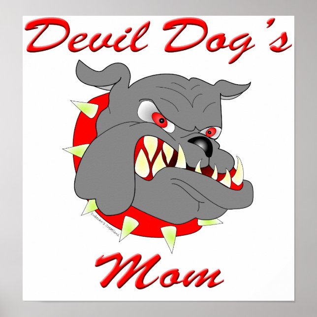 USMC Devil Dog's Mum Poster (Front)