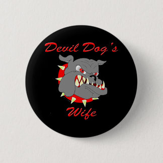 USMC Devil Dog's Wife 6 Cm Round Badge