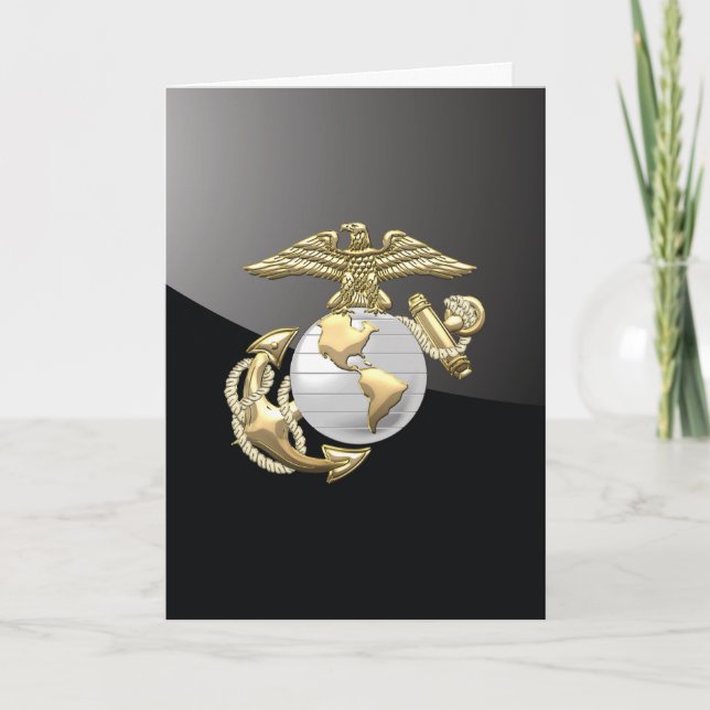 USMC Eagle, Globe & Anchor (EGA) [3D] Card (Front)