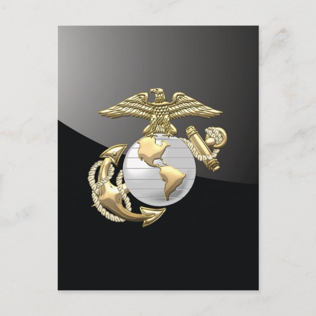USMC Eagle, Globe & Anchor (EGA) [3D] Postcard (Front)