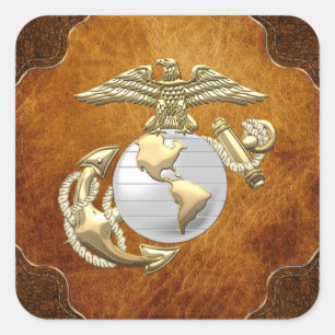USMC Eagle, Globe & Anchor (EGA) [3D] Square Sticker