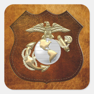 USMC Eagle, Globe & Anchor (EGA) [3D] Square Sticker