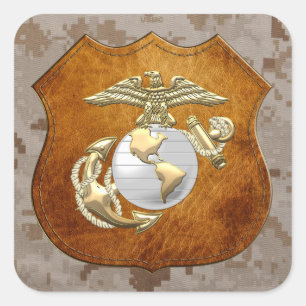 USMC Eagle, Globe & Anchor (EGA) [3D] Square Sticker