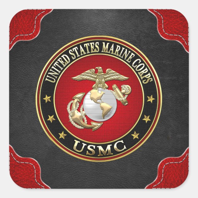 USMC EGA [Special Edition] [3D] Square Sticker (Front)