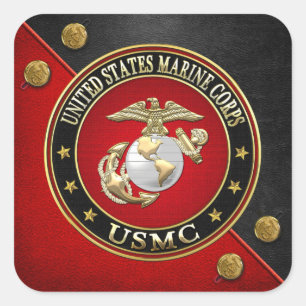 USMC EGA [Special Edition] [3D] Square Sticker