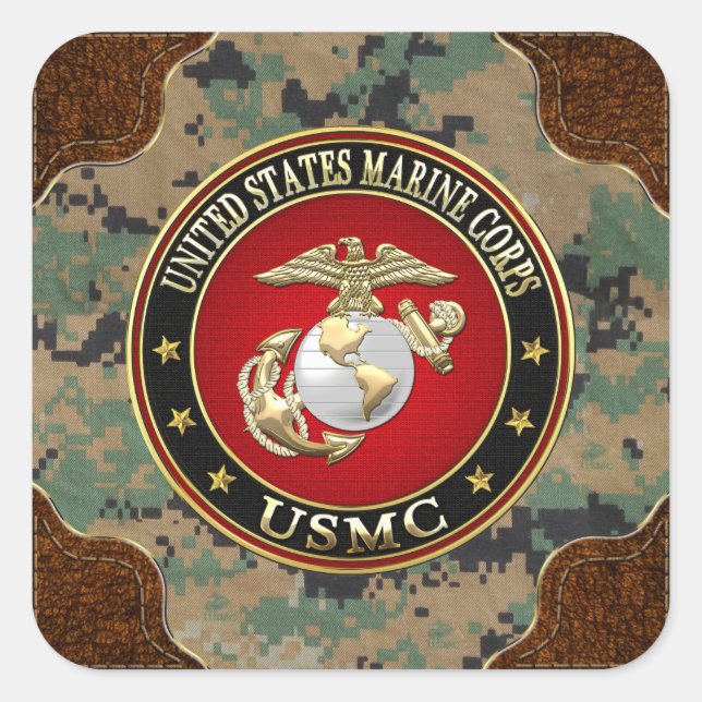 USMC EGA [Special Edition] [3D] Square Sticker (Front)