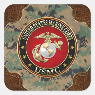USMC EGA [Special Edition] [3D] Square Sticker