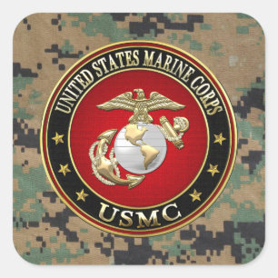 USMC EGA [Special Edition] [3D] Square Sticker