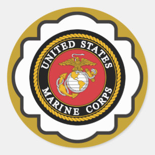 USMC Emblem Classic Round Sticker