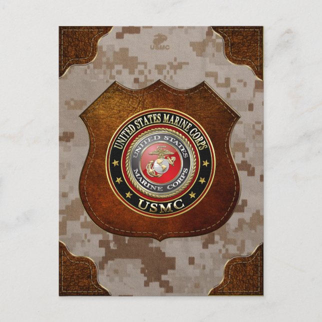 USMC Emblem [Special Edition] [3D] Postcard (Front)