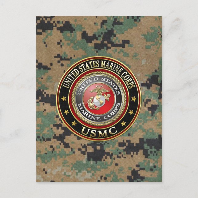 USMC Emblem [Special Edition] [3D] Postcard (Front)