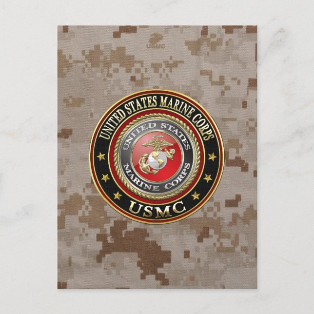 USMC Emblem [Special Edition] [3D] Postcard (Front)
