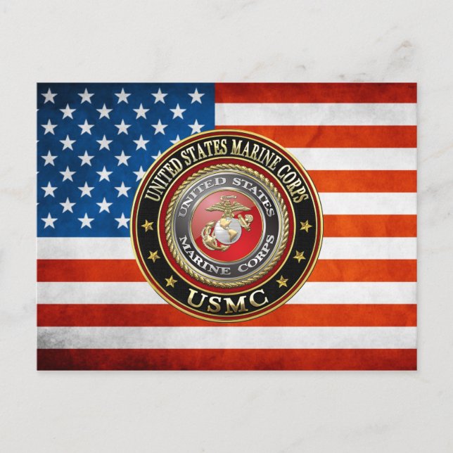 USMC Emblem [Special Edition] [3D] Postcard (Front)