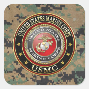 USMC Emblem [Special Edition] [3D] Square Sticker