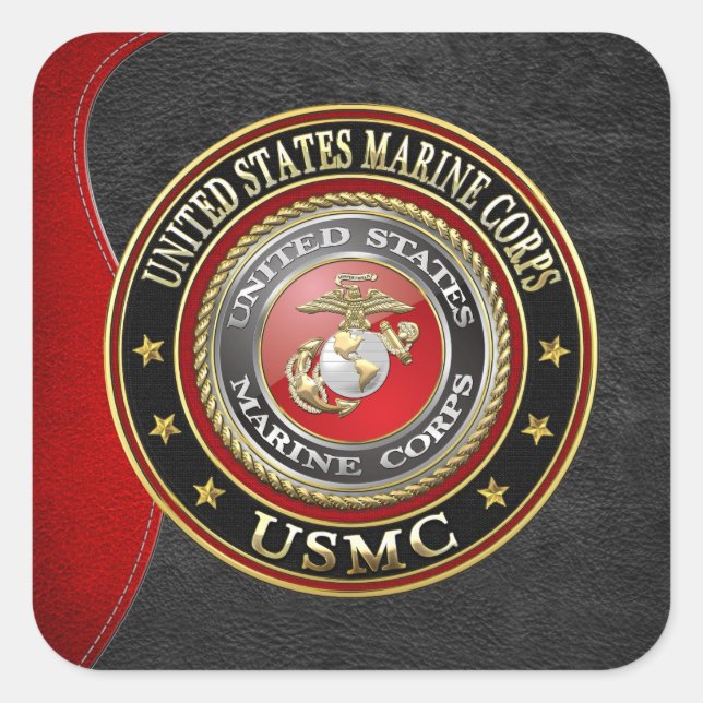 USMC Emblem [Special Edition] [3D] Square Sticker (Front)