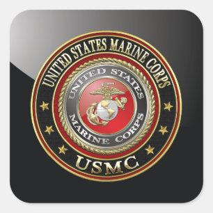 USMC Emblem [Special Edition] [3D] Square Sticker