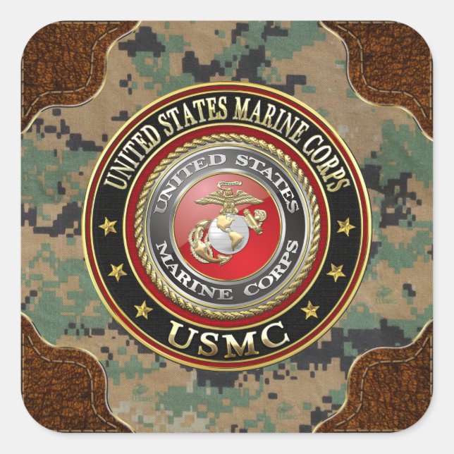 USMC Emblem [Special Edition] [3D] Square Sticker (Front)