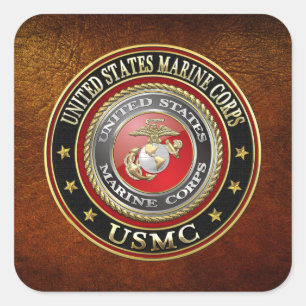 USMC Emblem [Special Edition] [3D] Square Sticker