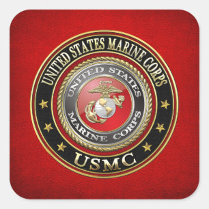 USMC Emblem [Special Edition] [3D] Square Sticker
