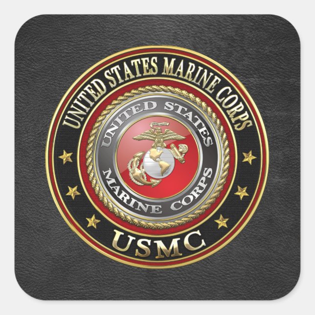 USMC Emblem [Special Edition] [3D] Square Sticker (Front)