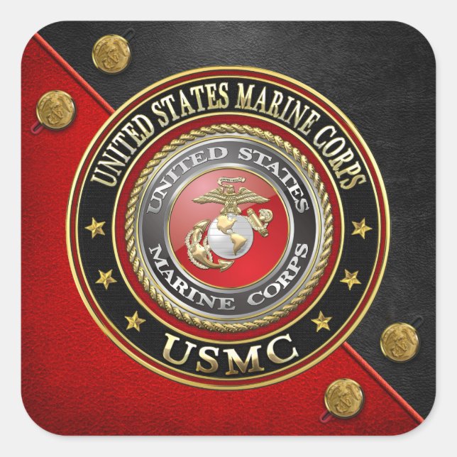 USMC Emblem [Special Edition] [3D] Square Sticker (Front)