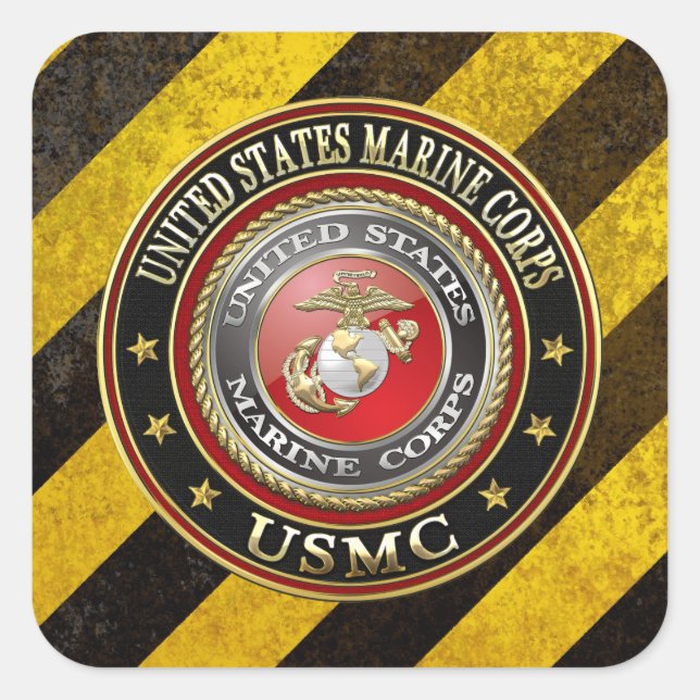 USMC Emblem [Special Edition] [3D] Square Sticker (Front)