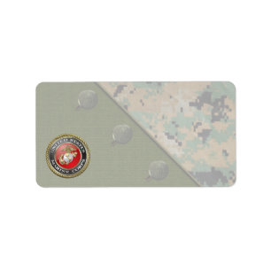 USMC Emblem & Uniform [3D] Label
