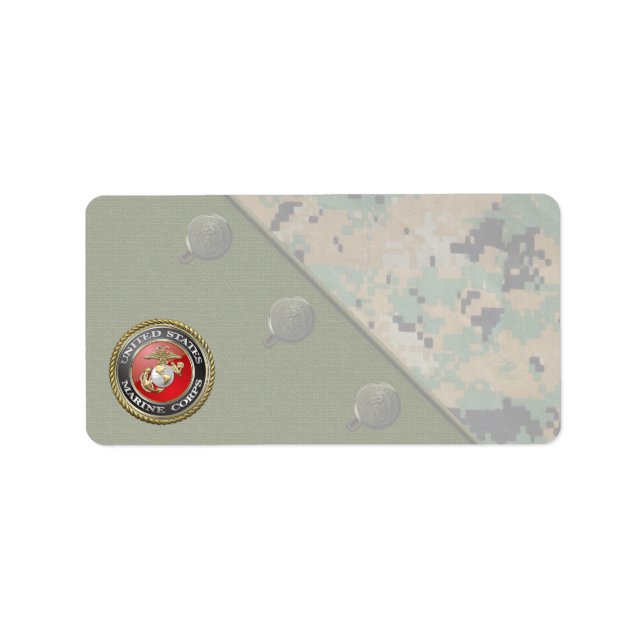 USMC Emblem & Uniform [3D] Label (Front)