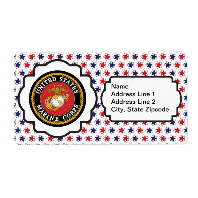 USMC Emblem with Red, White and Blue Stars (Front)